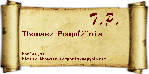 Thomasz Pompónia névjegykártya